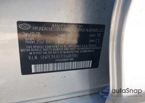 2018 Hyundai Sonata Sport from USA, damaged, VIN 5NPE34AF9JH683165